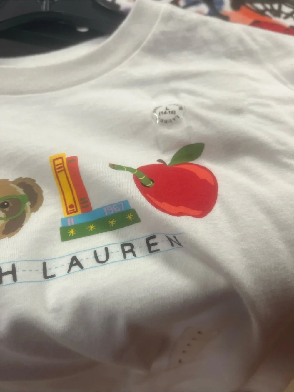 Sz Various Ralph Lauren Kids White Graphic Logo T-Shirt